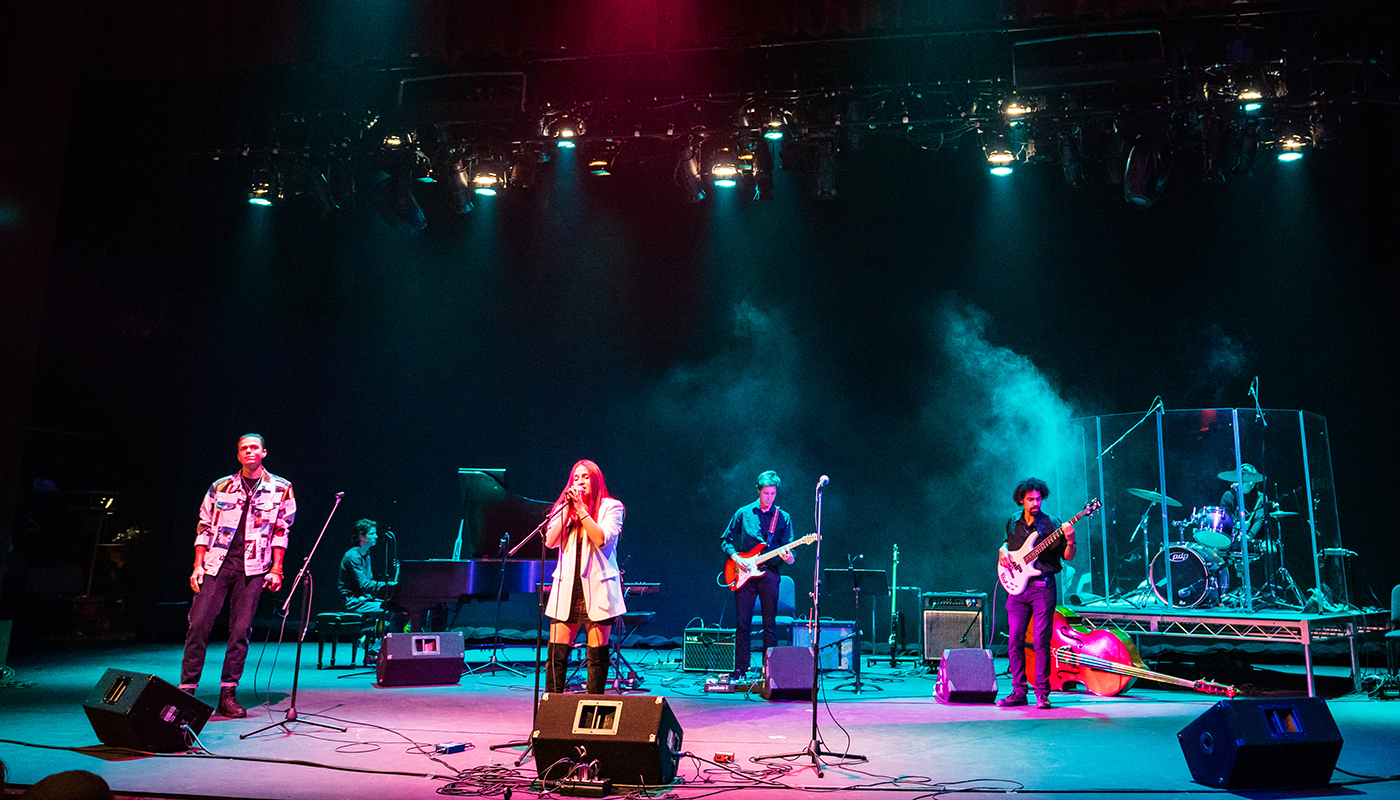SBCC music students performing on stage.