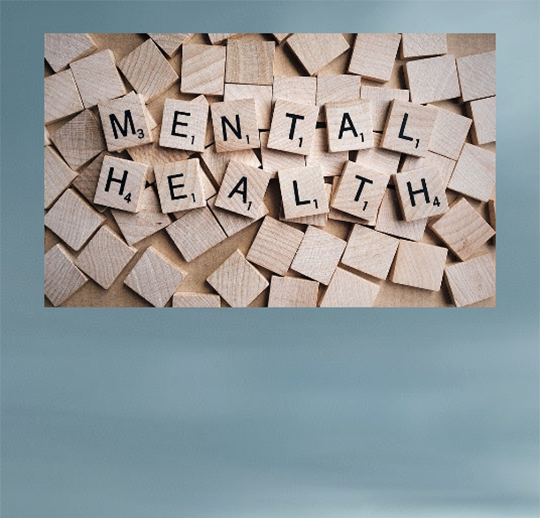 image of scrabble game pieces spelling mental health