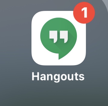 google hangouts app shows a white circle google hangouts app shows a white circle