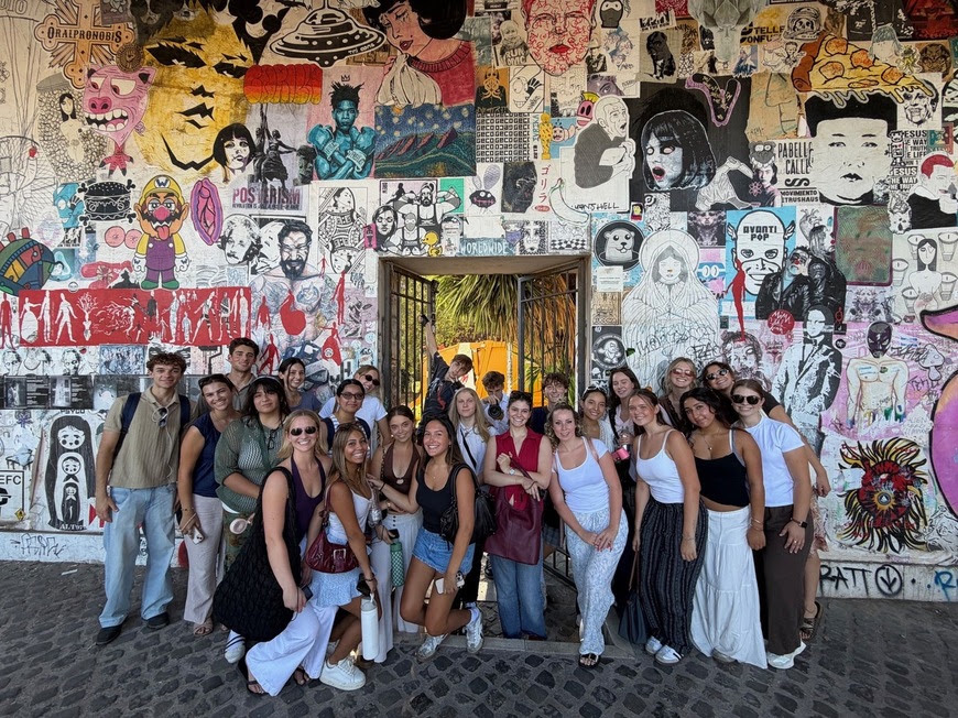 Just a few days into the current Fall program in Rome, students are diving deep in the mural culture of the city.