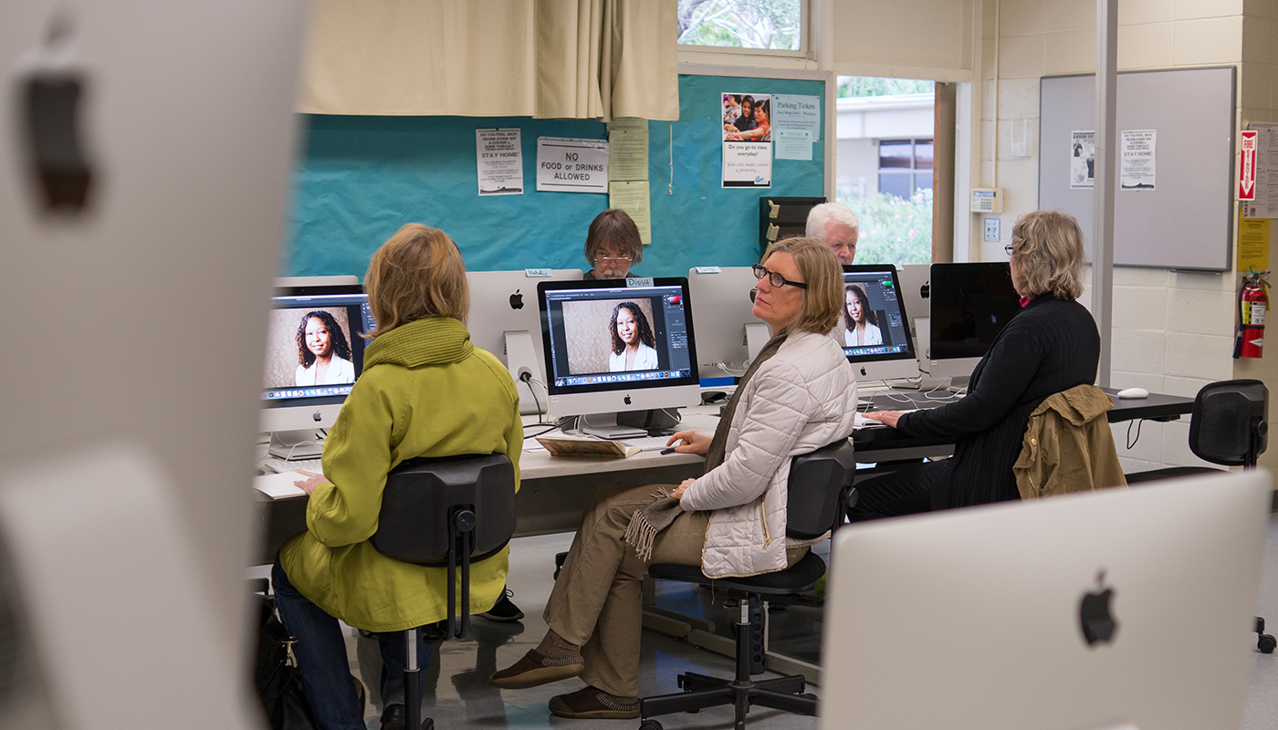 SBCC students in a classroom at Wake Campus.