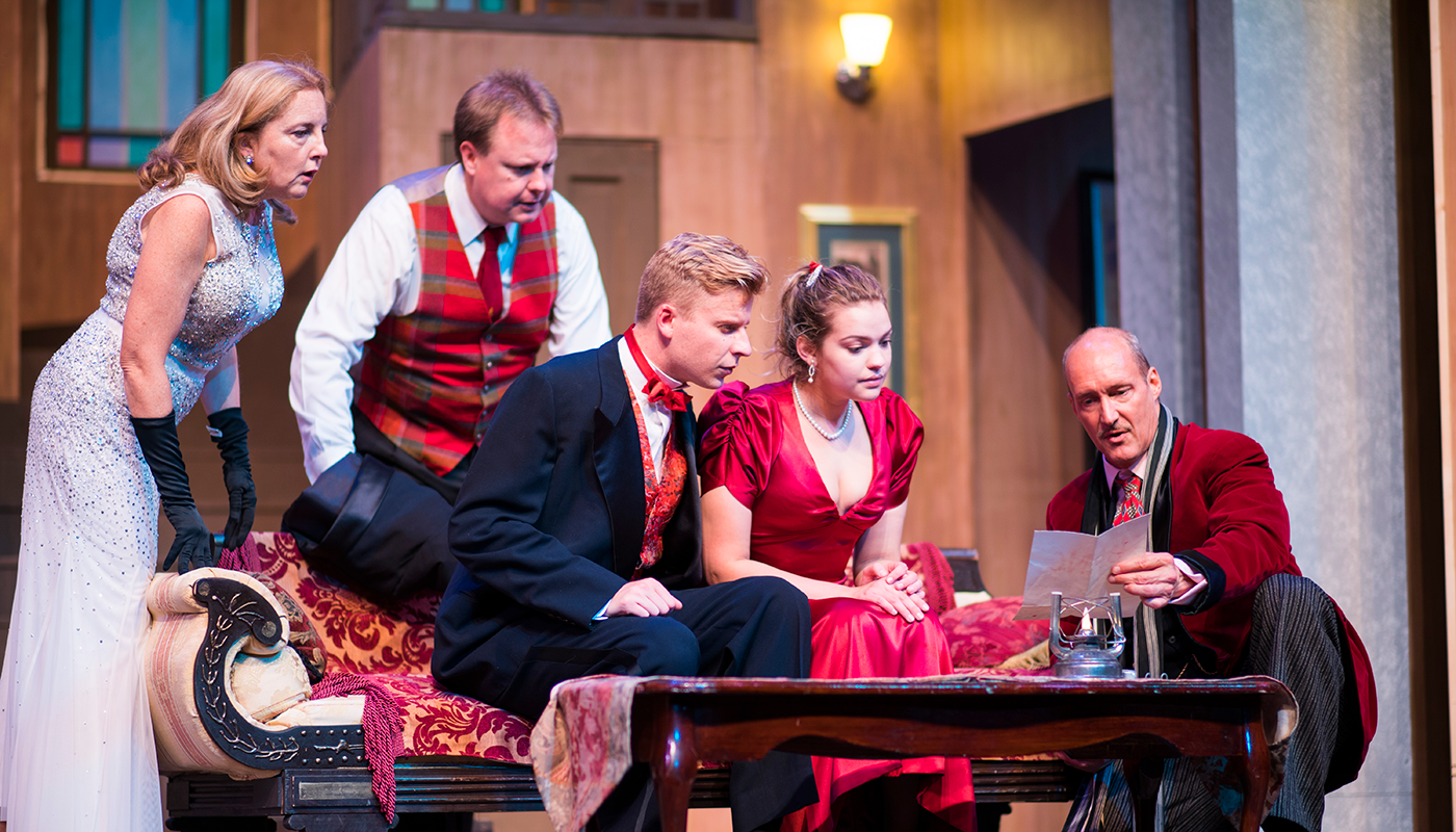 Theatre arts students on the SBCC Garvin's stage.
